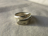 SPR088 Silver Plated Fork Tine Ring Plain