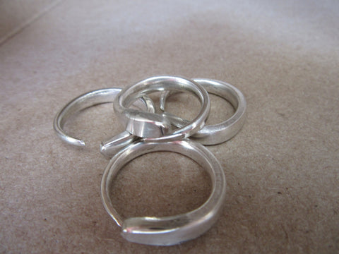 SPR014A Silver Plated Fork Tine Stackable Rings Buy 3  for $40 and SAVE $5.00