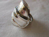 SPSR070 Saddle Ring(Spoon) Silver Plated
