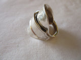 SPSR071 Saddle Ring(Spoon) Silver Plated