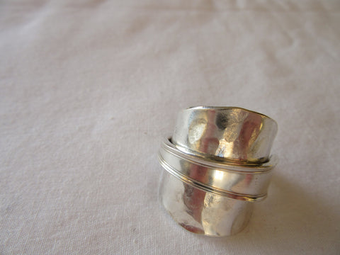 SPSR071 Saddle Ring(Spoon) Silver Plated