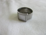 SSR046 Stainless Steel Ring Overlay Man's Plain Band