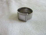 SSR046 Stainless Steel Ring Overlay Man's Plain Band