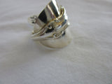 STSSR028 Sterling Silver Saddle Ring