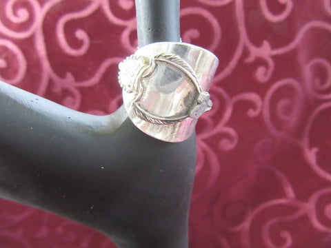 STSSR025 Sterling Silver Saddle Ring
